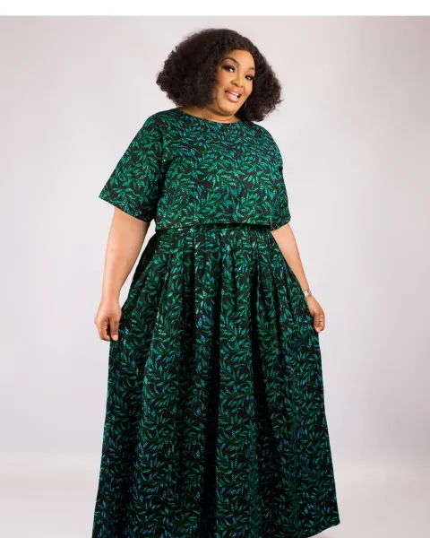 Richly Embellished Coco Top And Skirt Set (Fully Lined)