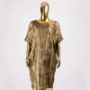 Well-Embellished Olamide Dress In Metallic Gold
