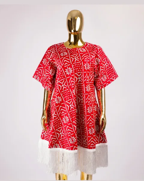 Well-Embellished Olushola Dress With Frills