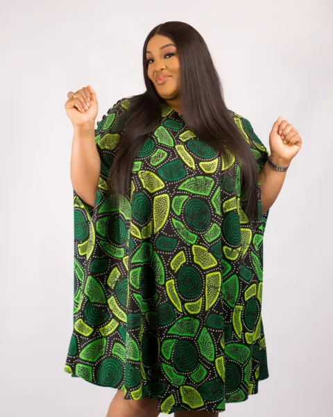 Lavishly Embellished Amaka Dress In Lemon And Green