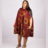 Lavishly Embellished Amaka Dress In Orange And Wine