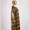 Heavily Embellished Doyin Dress In Chocolate Mix