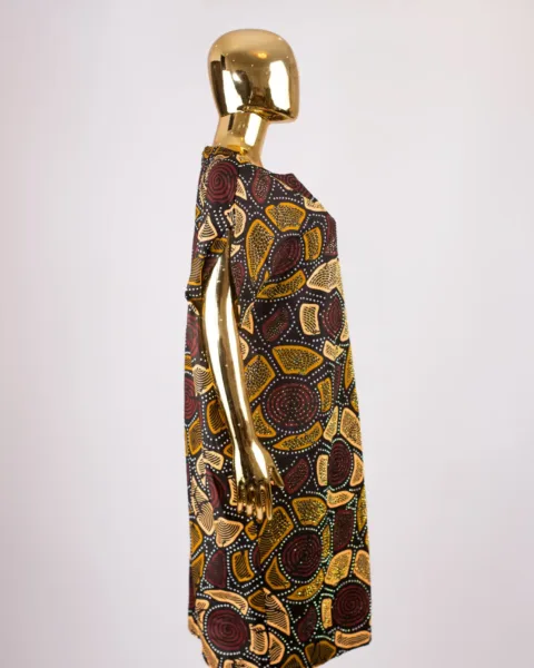 Heavily Embellished Doyin Dress In Chocolate Mix
