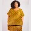 Hand-Embellished Bolanle Dress With A Suede Line