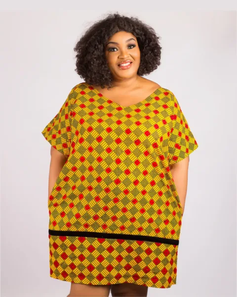 Hand-Embellished Bolanle Dress With A Suede Line