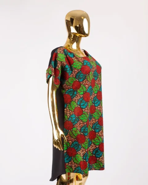 Front Embellished Hi-Lo Uche Dress - Lemon Mix