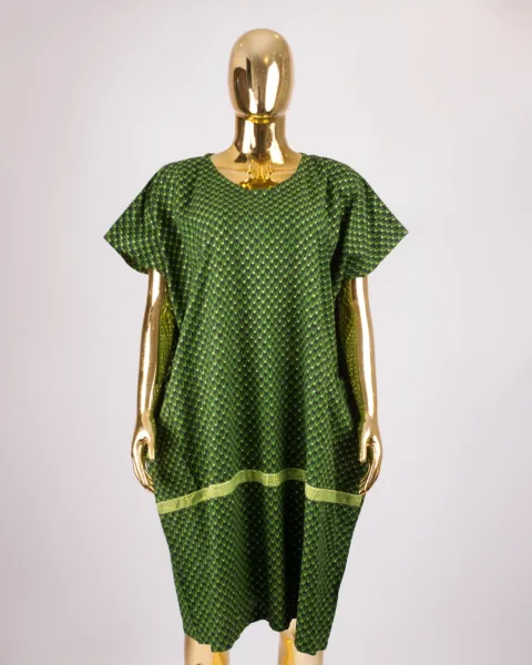 Well-Embellished Danshiki Dress With Suede Lemon Line