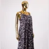 Mildly Stoned Toun Dress In Navy And Peach Mix (Long)
