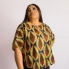 Lavishly Embellished Iyanu Bubu Top - Chocolate Mix