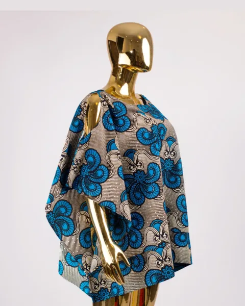 Hand-Embellished Yemisi Cold-Shoulder Top