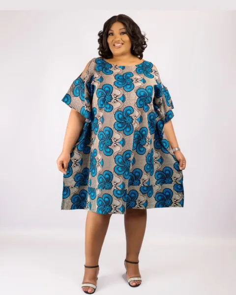 Well-Embellished Yemisi Cold-Shoulder Bubu Dress