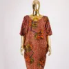 Well-Embellished Leaf Patterned Olamide Dress
