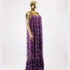 Well-Embellished Purple Mix Judith Dress (Fully Lined)