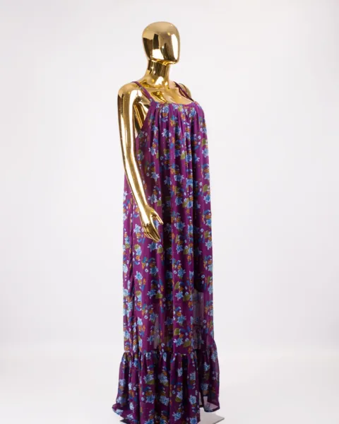 Well-Embellished Purple Mix Judith Dress (Fully Lined)