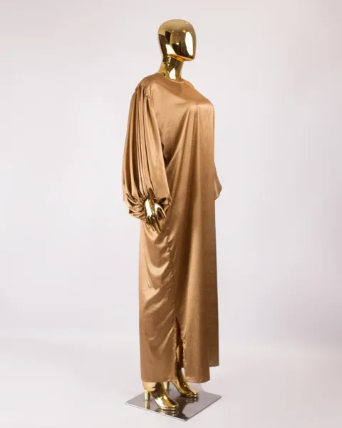 Sally Silk Dress In Gold Color (No Embellishments)