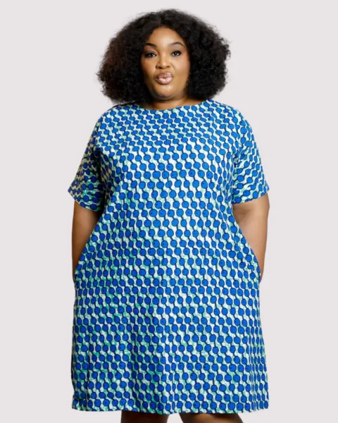 Stoned Oluwatoyin Dress In Blue Mix