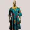 Embellished Cuppy Dress (Green Mix)